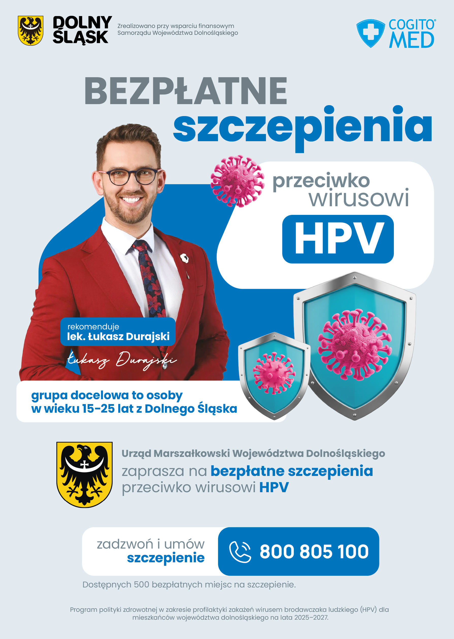 Bezpłatne szczepienia przeciwko wirusowi HPV dla dzieci i młodzieży!