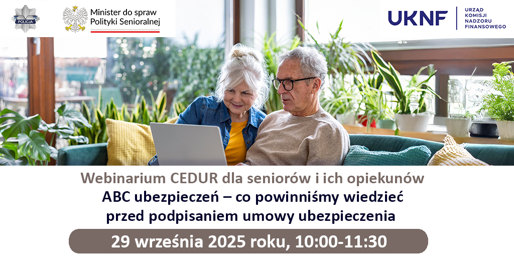 Webinarium CEDUR dla seniorów i ich opiekunów